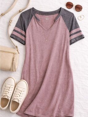 Mauve Swing Dress (M) | Kohl’s Casual Tee Dress